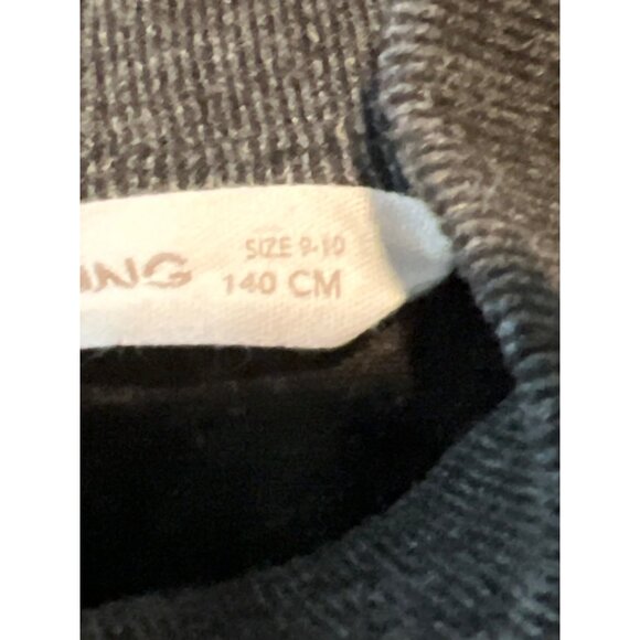 MNG Mango Grey Turtleneck Mock Neck A-Line Open Hem Ribbed Dress Size 9-10 - Picture 4 of 6